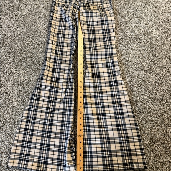 EUC WOMENS JCJQ MEDIUM STRETCH Plaid black nude Women's Jeans FLARES BOUTIQUE - Picture 7 of 8